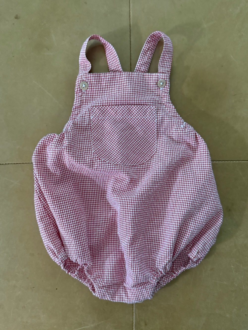 Zara Pink Gingham Bubble Romper